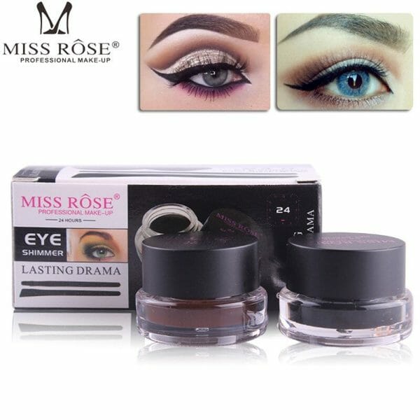 MISS ROSE 2 Color-black & brown gel eyeliner