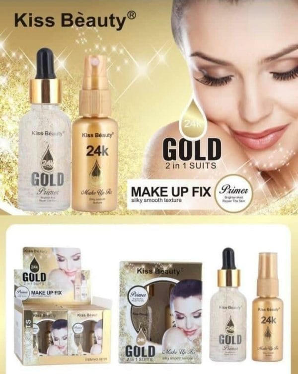 Kiss Beauty 24 K Gold Primer & Makeup Fixer 2 In 1