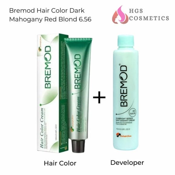 Bremod Hair Color Dark Mahogany Red Blond 6.56